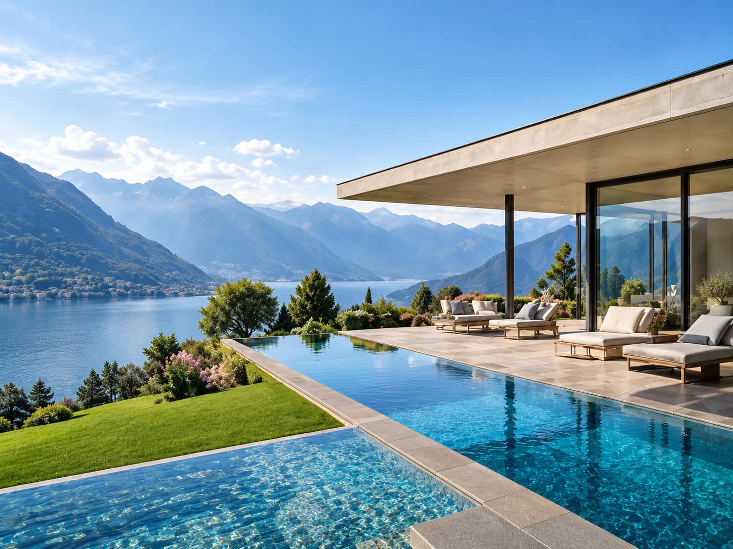 Moderne Villa mit Pool am See